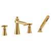 Flara Brushed gold two-handle high arc roman tub faucet, TS929BG