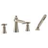 Flara Brushed nickel two-handle high arc roman tub faucet, TS929BN