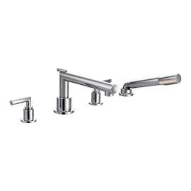 Arris Chrome Two-Handle Diverter Roman Tub Faucet including Handheld Shower, TS93004