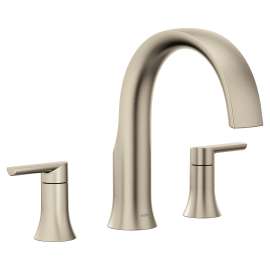 Doux Brushed nickel Two-Handle Non-Diverter Roman Tub Faucet