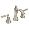 Wynford Brushed nickel two-handle high arc bathroom faucet