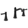 Belfield Matte black two-handle high arc bathroom faucet