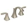 Voss Brushed nickel two-handle high arc bathroom faucet
