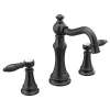 Weymouth Matte black two-handle high arc bathroom faucet