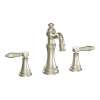 Weymouth Brushed nickel two-handle high arc bathroom faucet