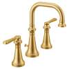 Colinet Brushed gold two-handle high arc bathroom faucet