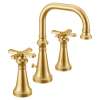 Colinet Brushed gold two-handle high arc bathroom faucet