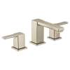 90 Degree Brushed nickel two-handle high arc bathroom faucet
