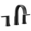 Doux Matte black two-handle high arc bathroom faucet