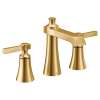 Flara Brushed gold two-handle high arc bathroom faucet