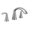 Glyde T373 Chrome Two-Handle Roman Tub Faucet