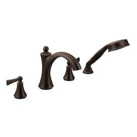 Wynford T654ORB Oil Rubbed Bronze Two-Handle Roman Tub Faucet Includes Hand Shower