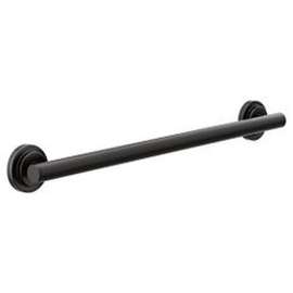 Moen YG0724BL Iso 24-in Designer Grab Bar, Matte Black