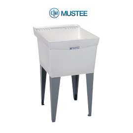 Utilatub 18F Laundry Tub 24x20 Floor Mount in White