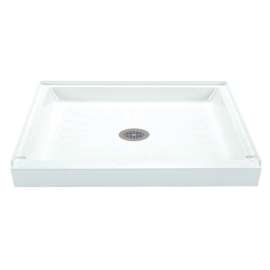 34-in L x 48-in W x 4.5-in H Shower Base in White