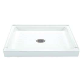 34-in L x 60-in W x 4.5-in H Shower Base in White