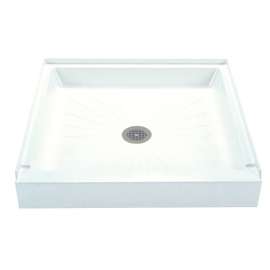 36-in L x 36-in W x 4.5-in H Shower Base in White