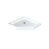 38-in L x 38-in W x 4.5-in H Corner Shower Base in White