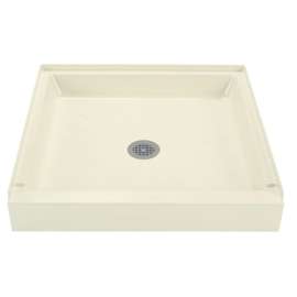 36-in L x 36-in W x 4.5-in H Shower Base in Biscuit