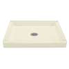 34-in L x 60-in W x 4.5-in H Shower Base in Biscuit