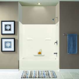 K-3060R-350BN 60-in x 30-in Tub/Shower Kit with Right Drain, Bone