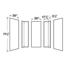 265WHT Durawall Shower Wall Fits Up To 40x69 Alcove in White