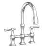 Newport Brass Chesterfield(R): Kitchen Bridge Pull-Down Faucet