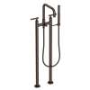 Newport Brass East Linear(R): Exposed Tub & Hand Shower Set w/Risers