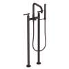 Newport Brass East Linear(R): Exposed Tub & Hand Shower Set w/Risers