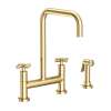 Newport Brass East Linear(R): Kitchen Bridge Faucet with Side Spray