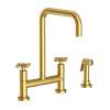 Newport Brass East Linear(R): Kitchen Bridge Faucet with Side Spray