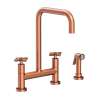 Newport Brass East Linear(R): Kitchen Bridge Faucet with Side Spray