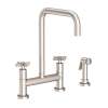 Newport Brass East Linear(R): Kitchen Bridge Faucet with Side Spray