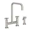 Newport Brass East Linear(R): Kitchen Bridge Faucet with Side Spray