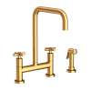 Newport Brass East Linear(R): Kitchen Bridge Faucet with Side Spray