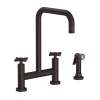 Newport Brass East Linear(R): Kitchen Bridge Faucet with Side Spray