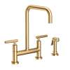 Newport Brass East Linear(R): Kitchen Bridge Faucet with Side Spray