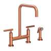 Newport Brass East Linear(R): Kitchen Bridge Faucet with Side Spray