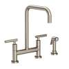 Newport Brass East Linear(R): Kitchen Bridge Faucet with Side Spray