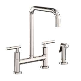 Newport Brass East Linear(R): Kitchen Bridge Faucet with Side Spray