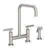 Newport Brass East Linear(R): Kitchen Bridge Faucet with Side Spray