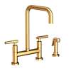 Newport Brass East Linear(R): Kitchen Bridge Faucet with Side Spray