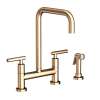 Newport Brass East Linear(R): Kitchen Bridge Faucet with Side Spray