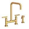 Newport Brass East Linear(R): Kitchen Bridge Faucet with Side Spray