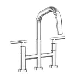 Newport Brass East Linear(R): Kitchen Bridge Pull-Down Faucet
