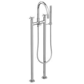 Newport Brass East Linear(R): Exposed Tub & Hand Shower Set w/Risers