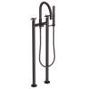 Newport Brass East Linear(R): Exposed Tub & Hand Shower Set w/Risers