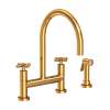 Newport Brass East Linear(R): Kitchen Bridge Faucet with Side Spray