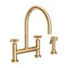 Newport Brass East Linear(R): Kitchen Bridge Faucet with Side Spray