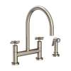 Newport Brass East Linear(R): Kitchen Bridge Faucet with Side Spray